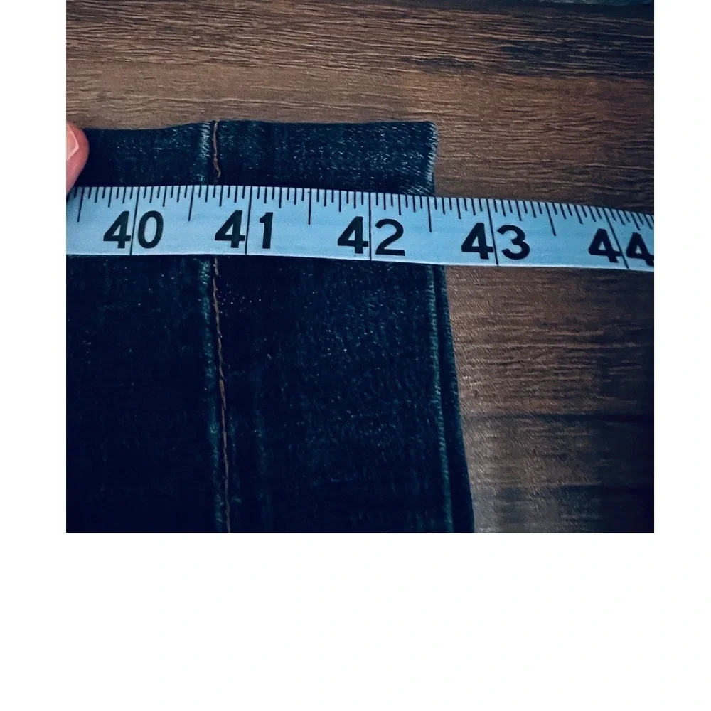 J. Jill Denim Women High Rise Wide Leg Jeans Dark Wash Size 16R Blue Stretch EUC